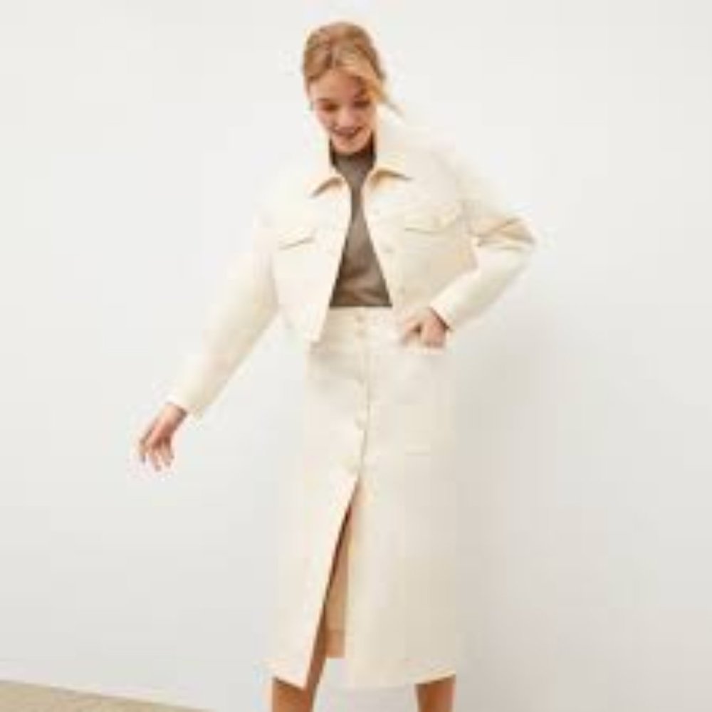 NEW Denim Machine-Washable Skirt - Picture 2 of 7